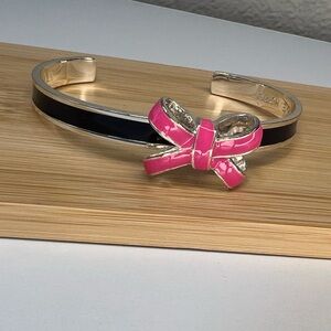 Vera Bradley Black and Pink Bow Bracelet